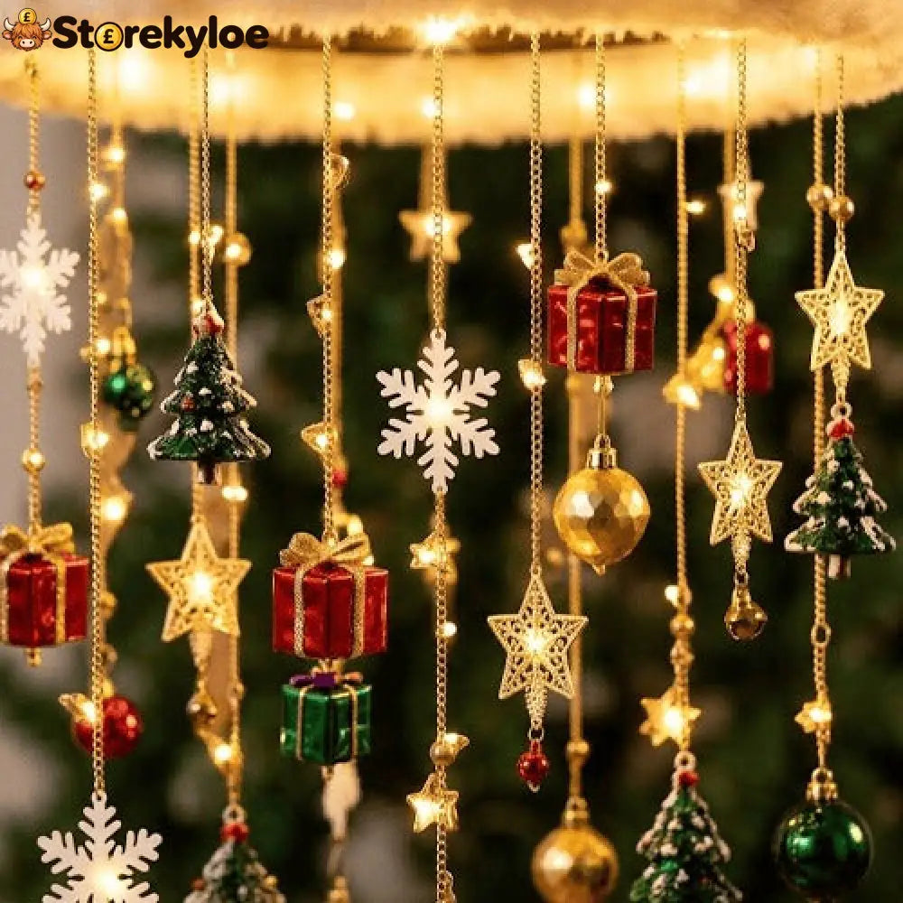 🎄✨Lighted Christmas Tree Hanging Wind Chime – Warm LED Festive Ornament for Home & Covered Porch