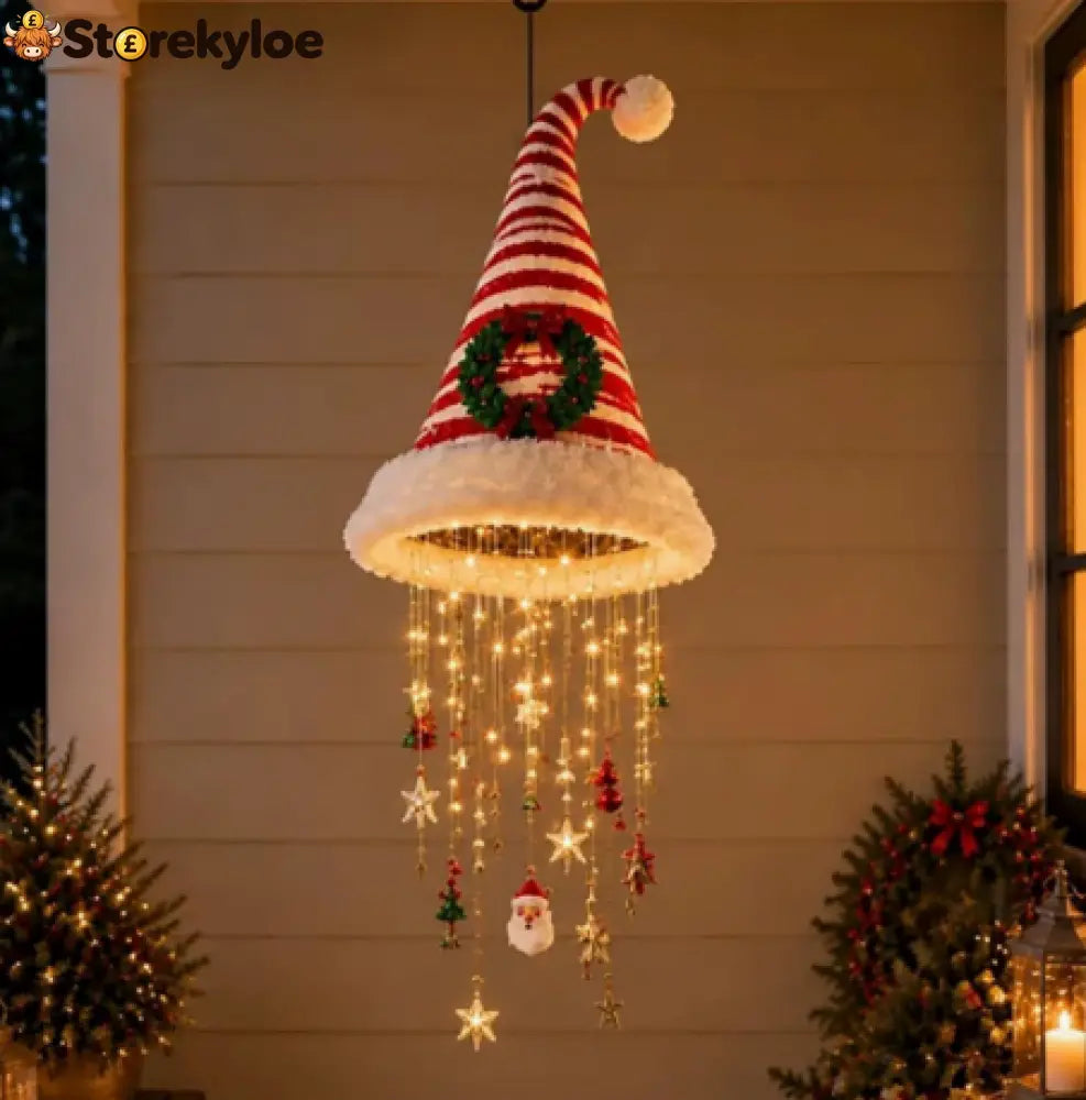 🎄✨Lighted Christmas Tree Hanging Wind Chime – Warm LED Festive Ornament for Home & Covered Porch - C