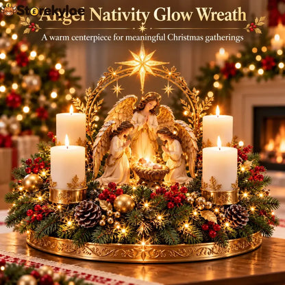 ✨ Lighted Nativity Christmas Centerpiece – Holy Family Advent Candle Decor & Religious Christmas Table Decor
