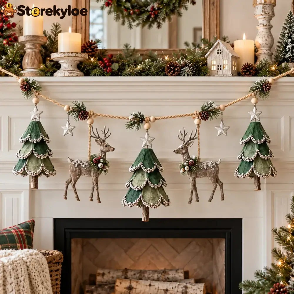 Lighted Woodland Christmas Garland