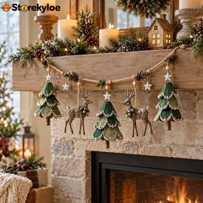 Lighted Woodland Christmas Garland