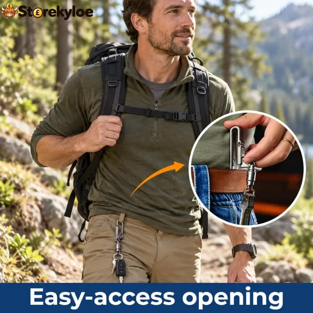 Lightweight Belt Key Clip for Everyday Carry - Silver