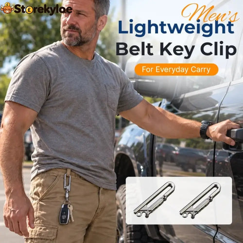 Lightweight Belt Key Clip for Everyday Carry - Silver