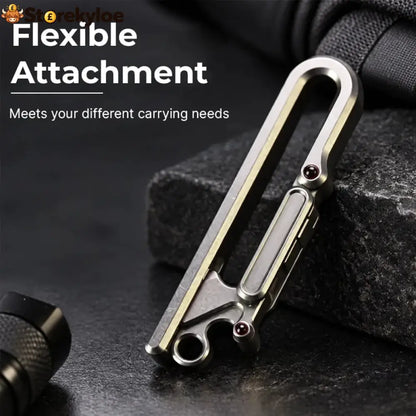 Lightweight Belt Key Clip for Everyday Carry - Silver