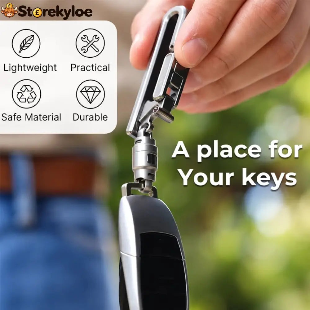 Lightweight Belt Key Clip for Everyday Carry - Silver