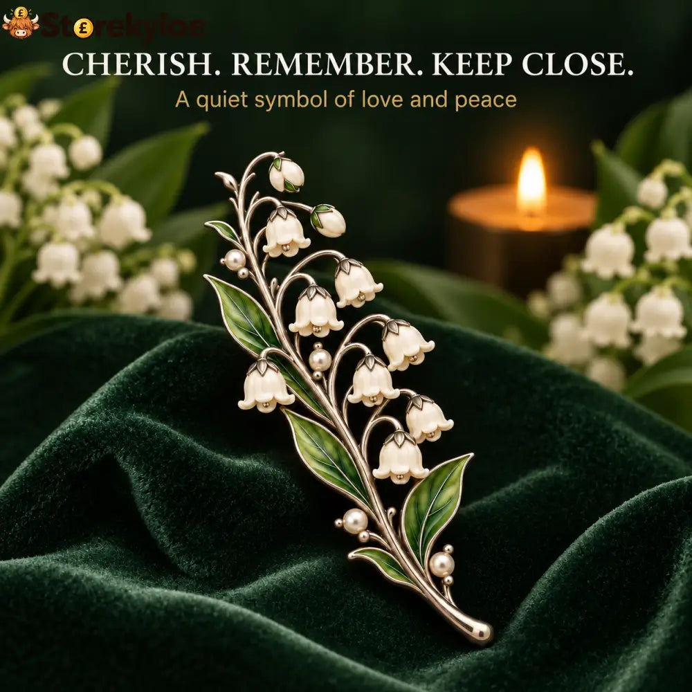 Lily Of The Valley ✨ Timeless Vintage Brooch 💛 Pure Elegance Never Fades - Lily of the Valley