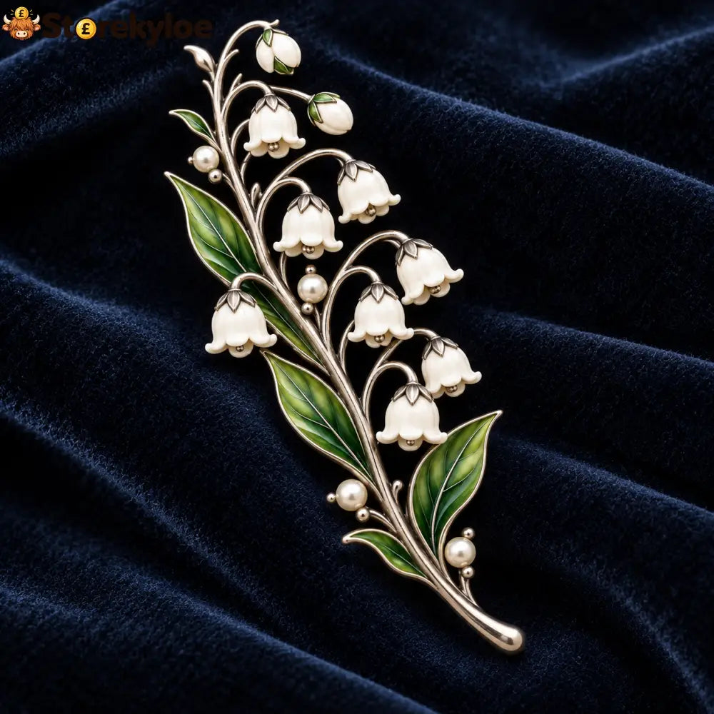 Lily Of The Valley ✨ Timeless Vintage Brooch 💛 Pure Elegance Never Fades - Lily of the Valley