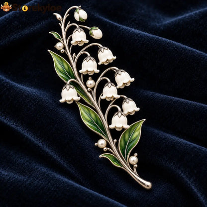 Lily Of The Valley ✨ Timeless Vintage Brooch 💛 Pure Elegance Never Fades - Lily of the Valley