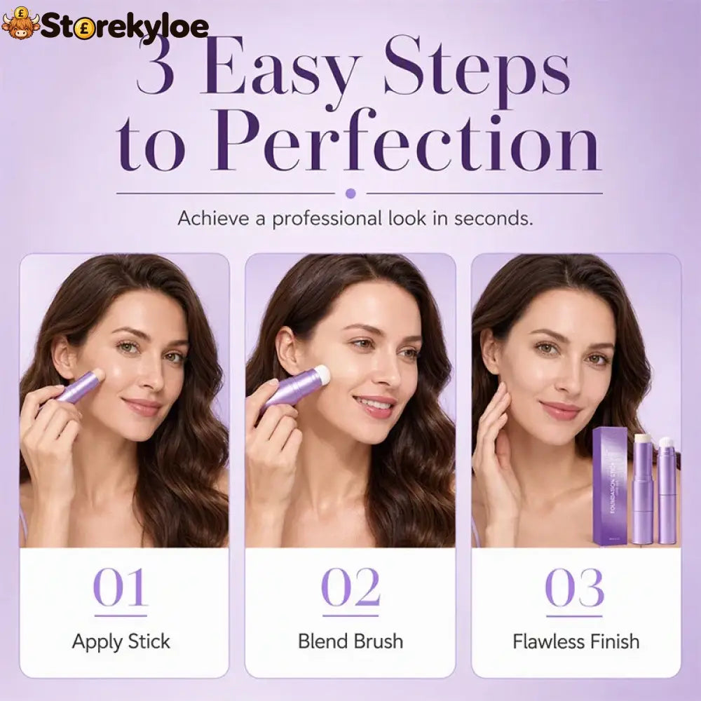 🤍Limited Buy 2 Get 1 Free!!💄 2-in-1 Color Changing Foundation Stick ✨Conceals Blemishes & Redness Long Lasting 💗