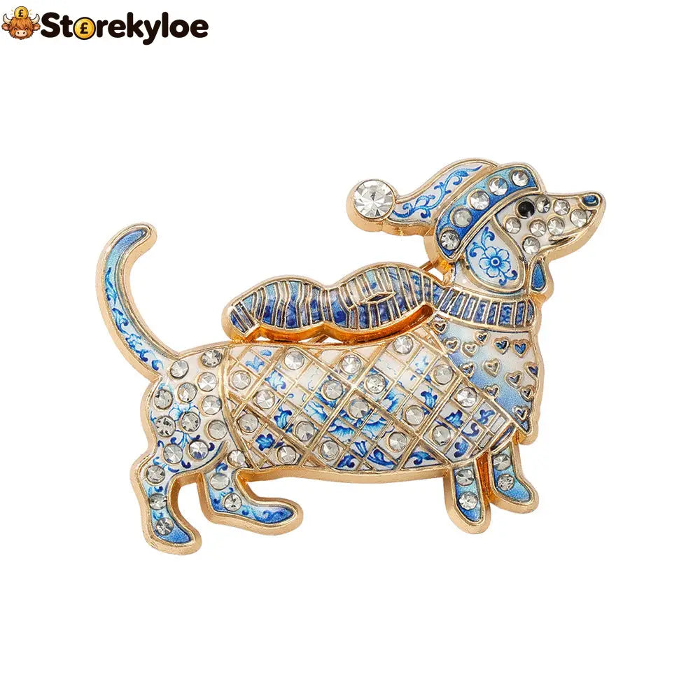 Limited Edition Dachshund Brooch - Winter Limited Edition / Buy 1