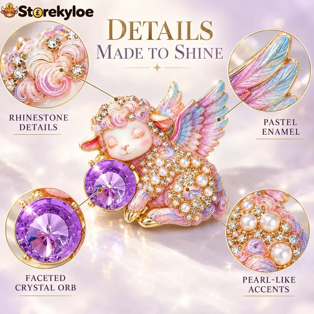 Limited Edition Guardian Angel Lamb Lapel brooch