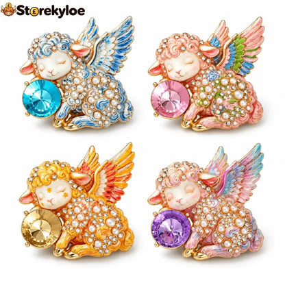 Limited Edition Guardian Angel Lamb Lapel brooch