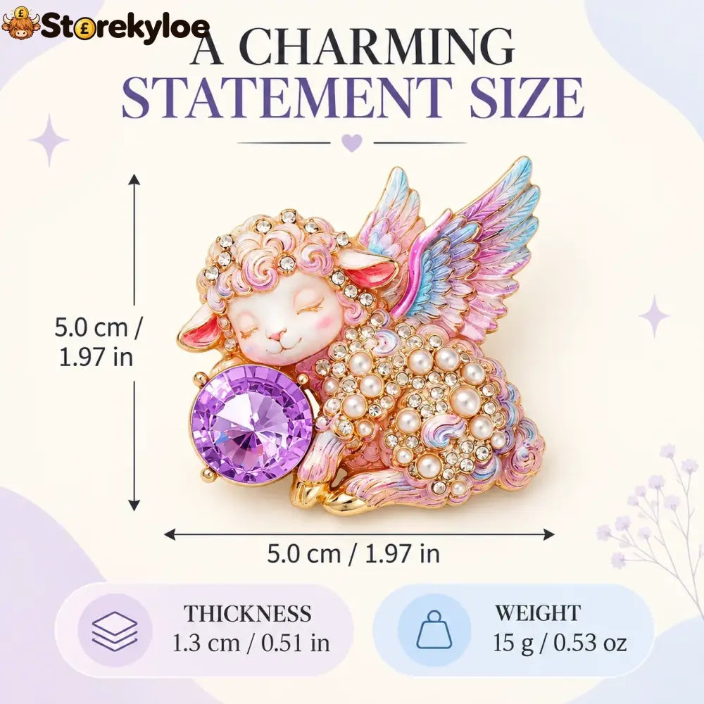 Limited Edition Guardian Angel Lamb Lapel brooch