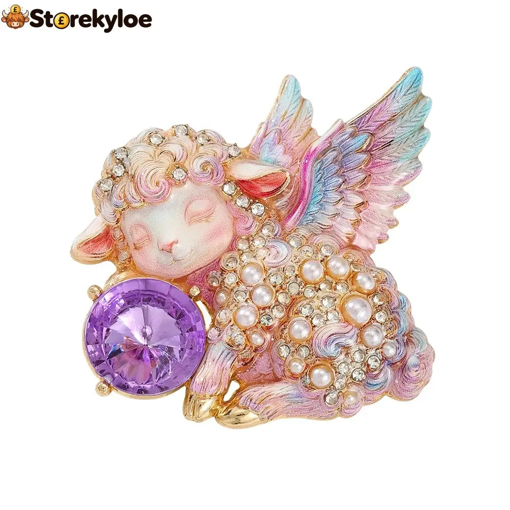 Limited Edition Guardian Angel Lamb Lapel brooch - LILAC DREAM / Buy 1