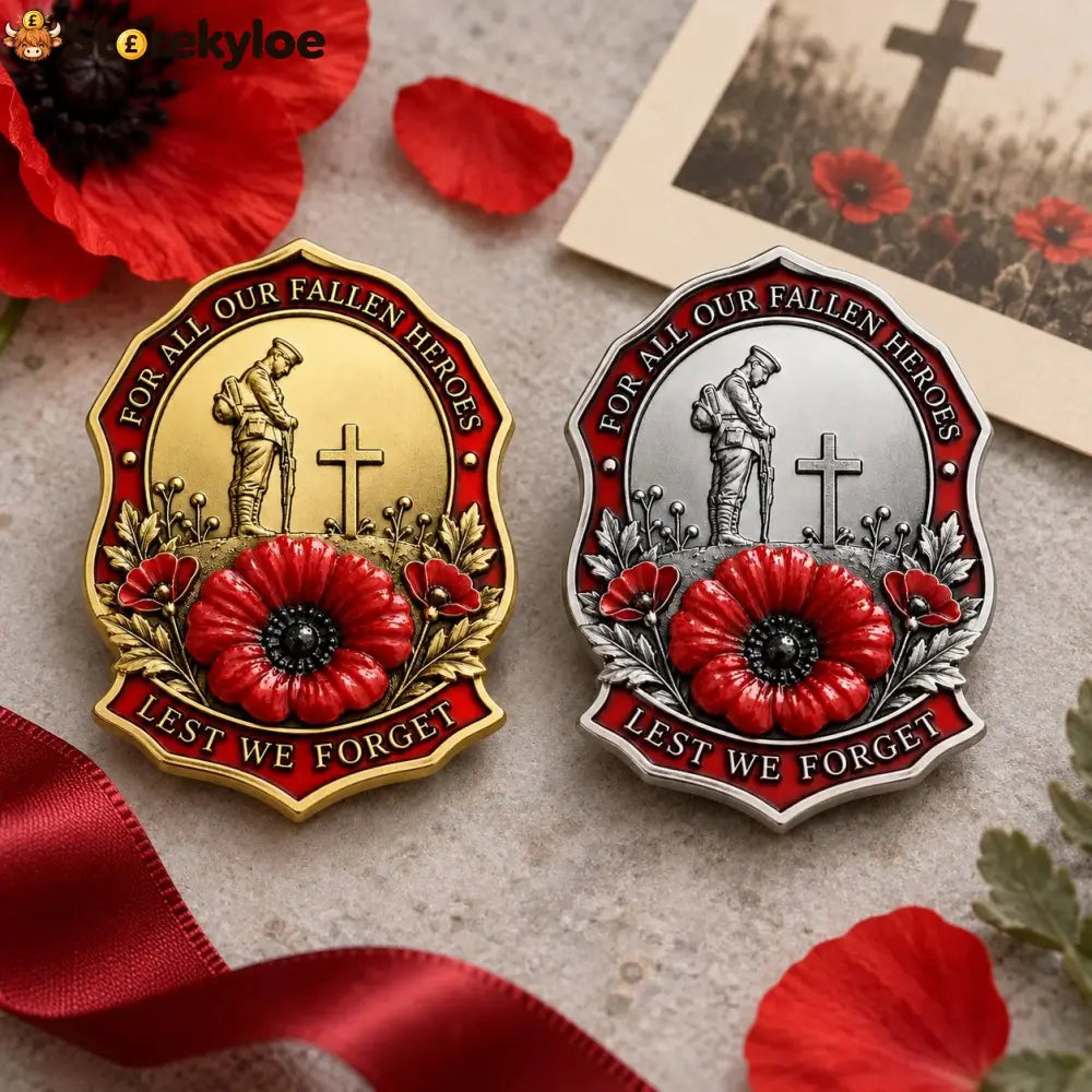 🌺Limited Edition Red P*ppy Remembrance Brooch – For All Our Fallen Heroes🎖️
