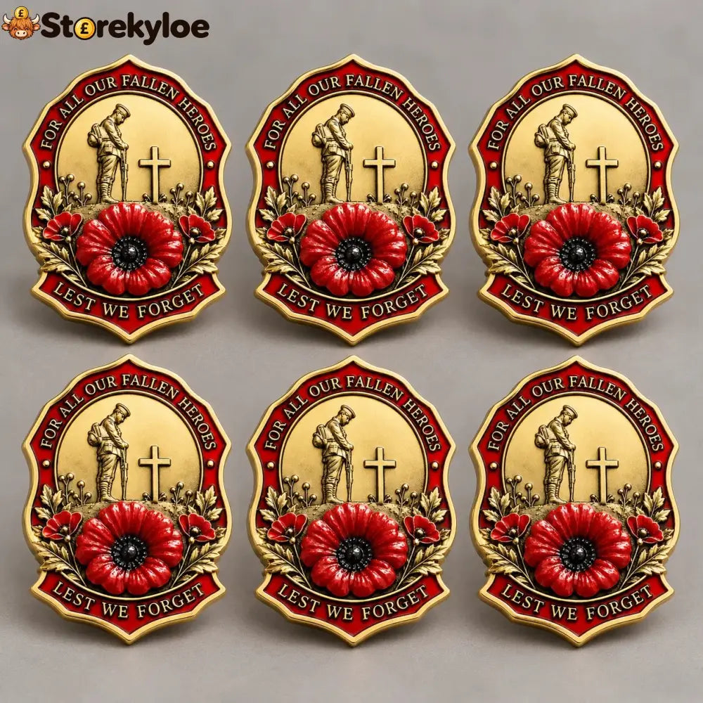 🌺Limited Edition Red P*ppy Remembrance Brooch – For All Our Fallen Heroes🎖️