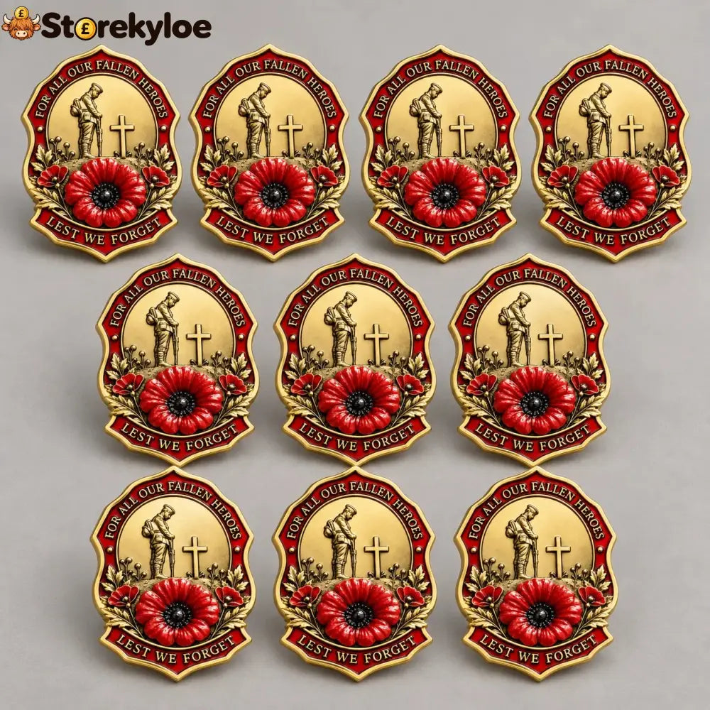 🌺Limited Edition Red P*ppy Remembrance Brooch – For All Our Fallen Heroes🎖️