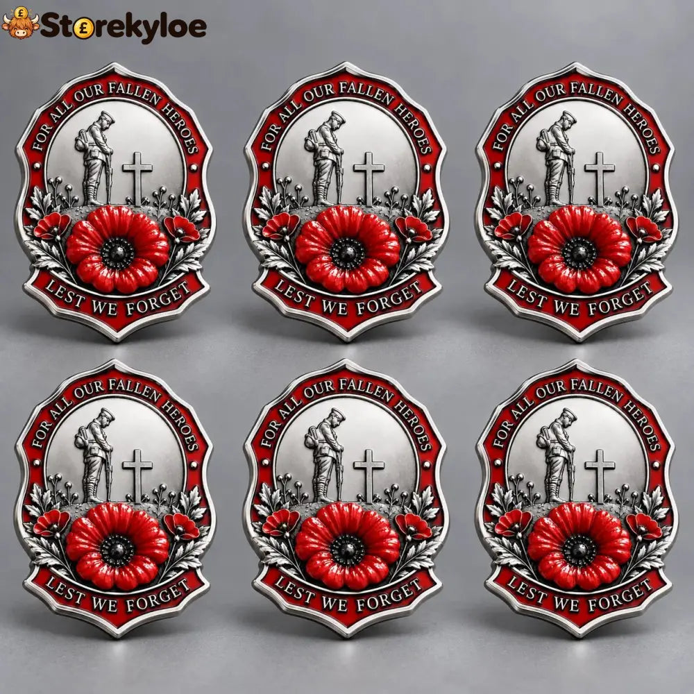 🌺Limited Edition Red P*ppy Remembrance Brooch – For All Our Fallen Heroes🎖️