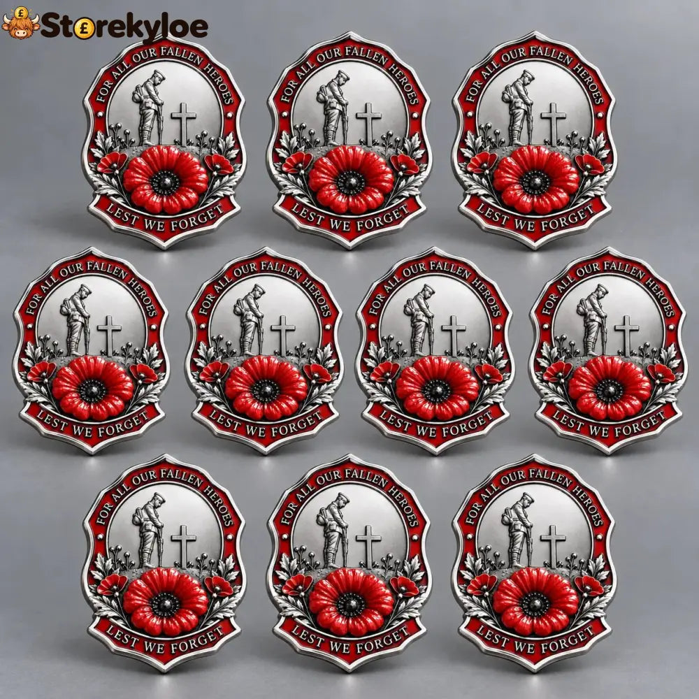 🌺Limited Edition Red P*ppy Remembrance Brooch – For All Our Fallen Heroes🎖️