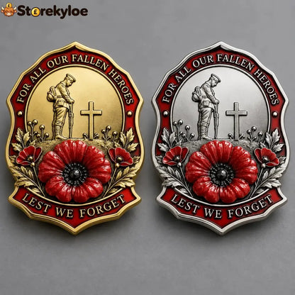 🌺Limited Edition Red P*ppy Remembrance Brooch – For All Our Fallen Heroes🎖️ - Gold + Silver