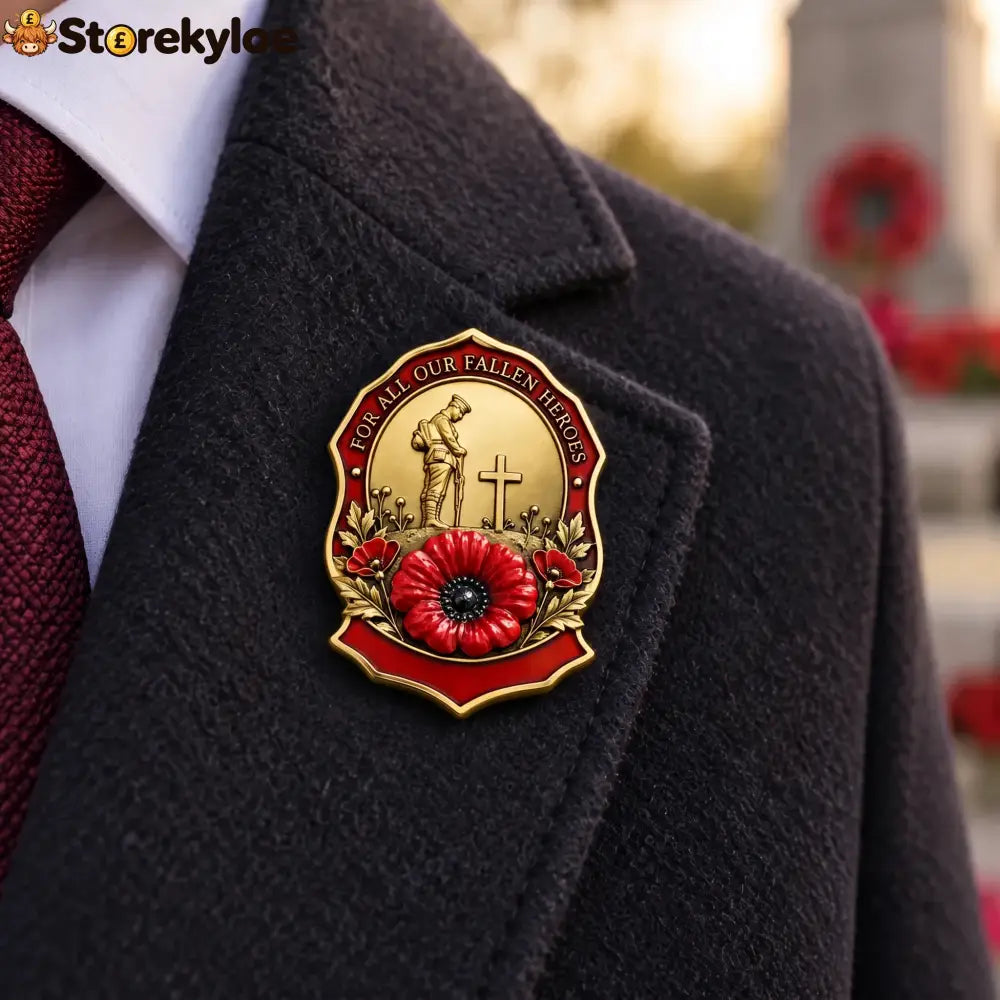 🎖️limited Edition Red Poppy Remembrance Brooch– For All Our Fallen Heroes🌺