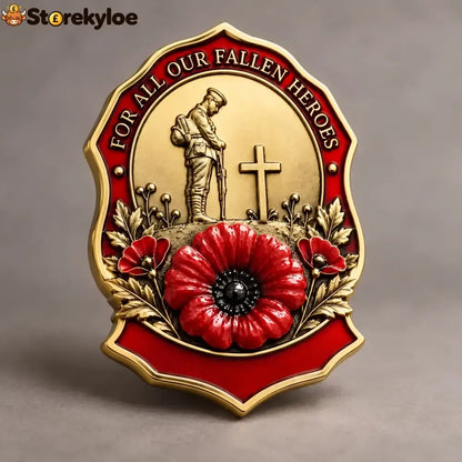 🎖️limited Edition Red Poppy Remembrance Brooch– For All Our Fallen Heroes🌺 - Gold / Buy 1