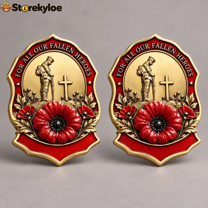 🎖️limited Edition Red Poppy Remembrance Brooch– For All Our Fallen Heroes🌺 - Gold / Buy 2