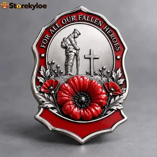 🎖️limited Edition Red Poppy Remembrance Brooch– For All Our Fallen Heroes🌺 - Silver / Buy 1