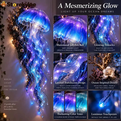 ⏰Limited Stock 49% OFF - 🌊✨ Enchanted Ocean Legends™ Lighted Wall Décor Collection 🐋🧜‍♀️