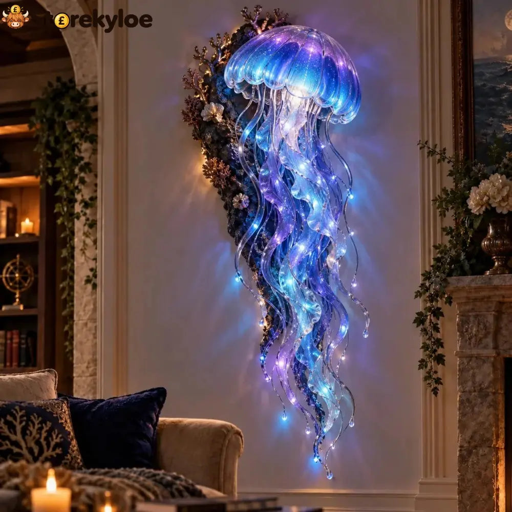 ⏰Limited Stock 49% OFF - 🌊✨ Enchanted Ocean Legends™ Lighted Wall Décor Collection 🐋🧜‍♀️ - ✨ Jellyfish Dream