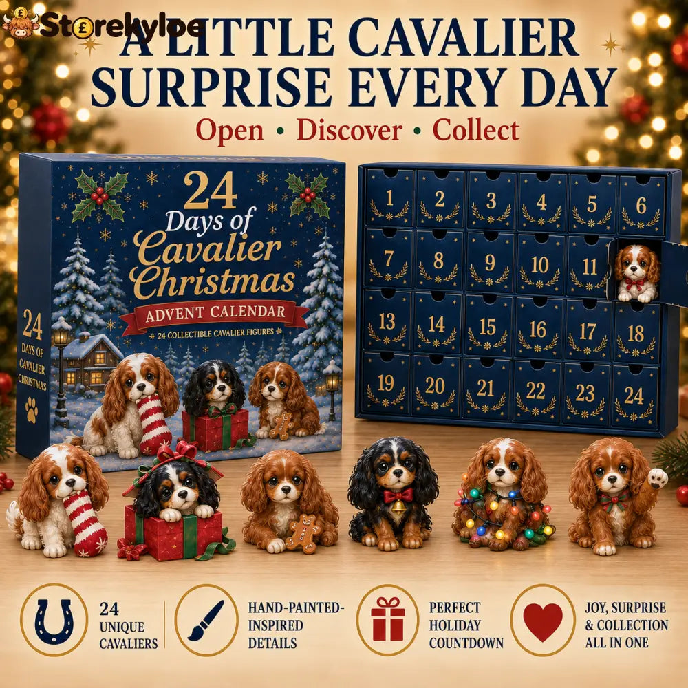 ⏰Limited Stock 50% OFF -🐶 24 Days of Cavalier Christmas Advent Calendar 2026 – 24 Collectible Cavalier Surprises