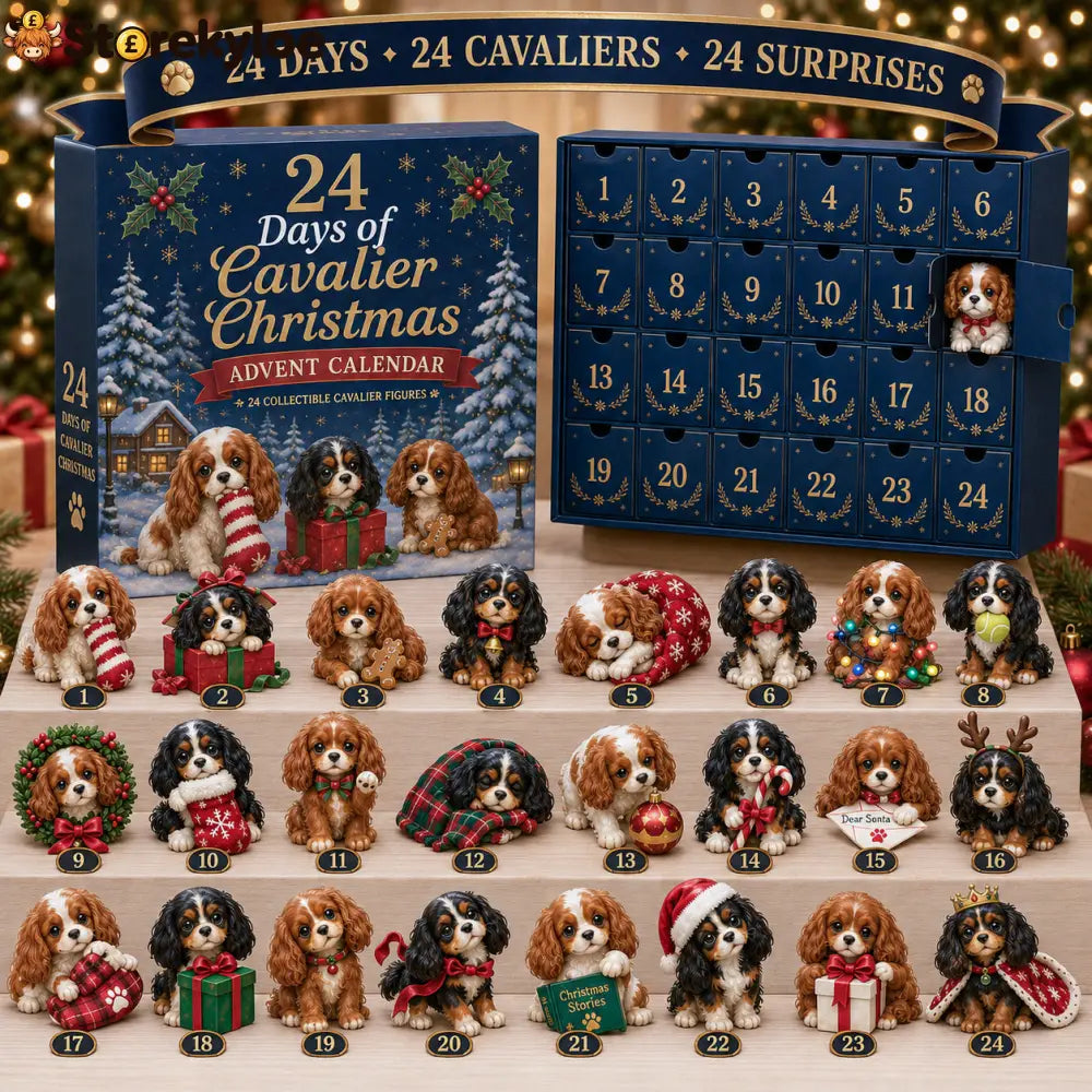 ⏰Limited Stock 50% OFF -🐶 24 Days of Cavalier Christmas Advent Calendar 2026 – 24 Collectible Cavalier Surprises - 🔥🎄