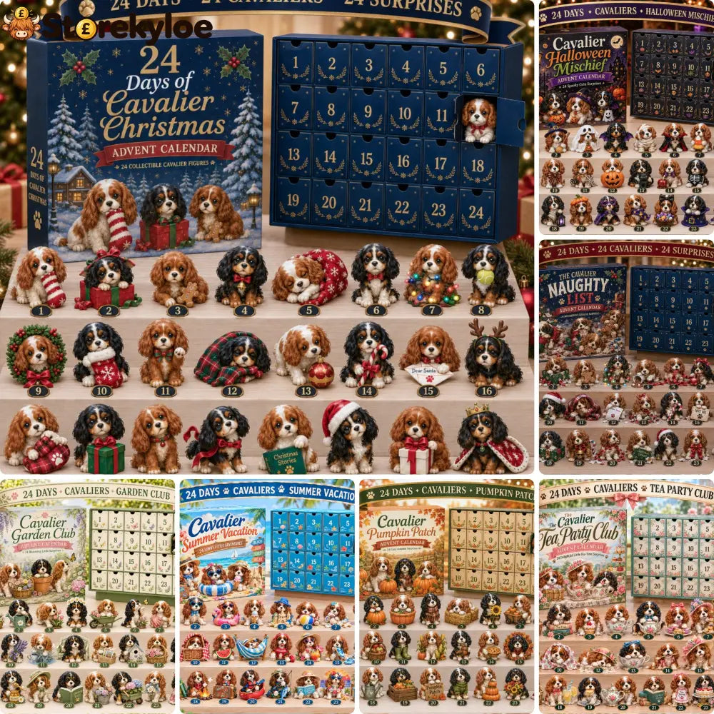 ⏰Limited Stock 50% OFF -🐶 24 Days of Cavalier Christmas Advent Calendar 2026 – 24 Collectible Cavalier Surprises - 🎀