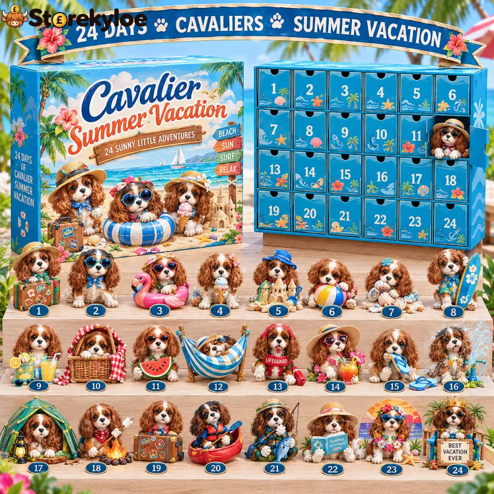 ⏰Limited Stock 50% OFF -🐶 24 Days of Cavalier Christmas Advent Calendar 2026 – 24 Collectible Cavalier Surprises - 🆕🏖️