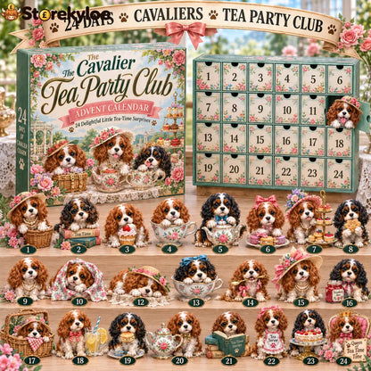 ⏰Limited Stock 50% OFF -🐶 24 Days of Cavalier Christmas Advent Calendar 2026 – 24 Collectible Cavalier Surprises - 🆕🫖