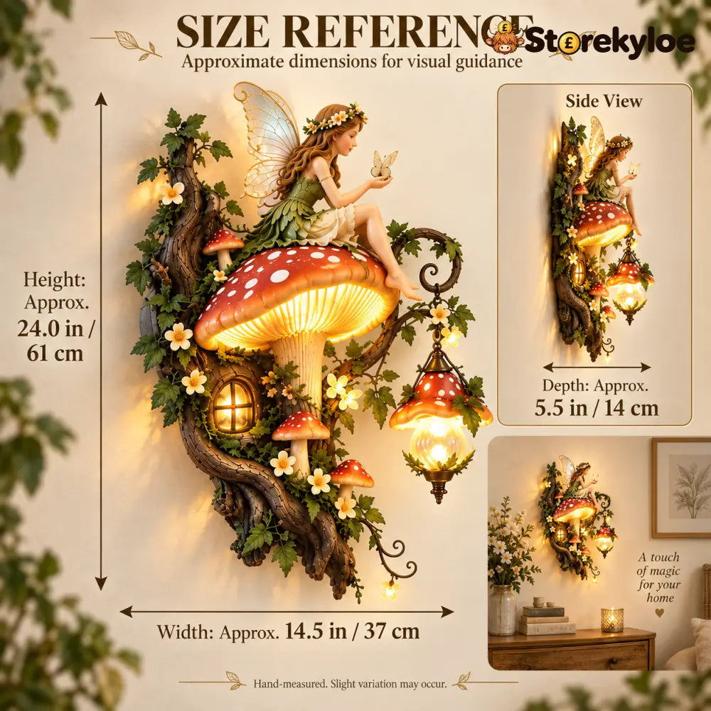 ⏰Limited Stock 50% OFF - 🧚✨ Enchanted Mushroom Fairy Wall Light 🍄🌿