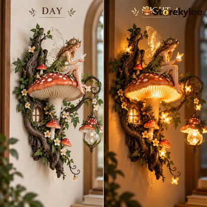 ⏰Limited Stock 50% OFF - 🧚✨ Enchanted Mushroom Fairy Wall Light 🍄🌿