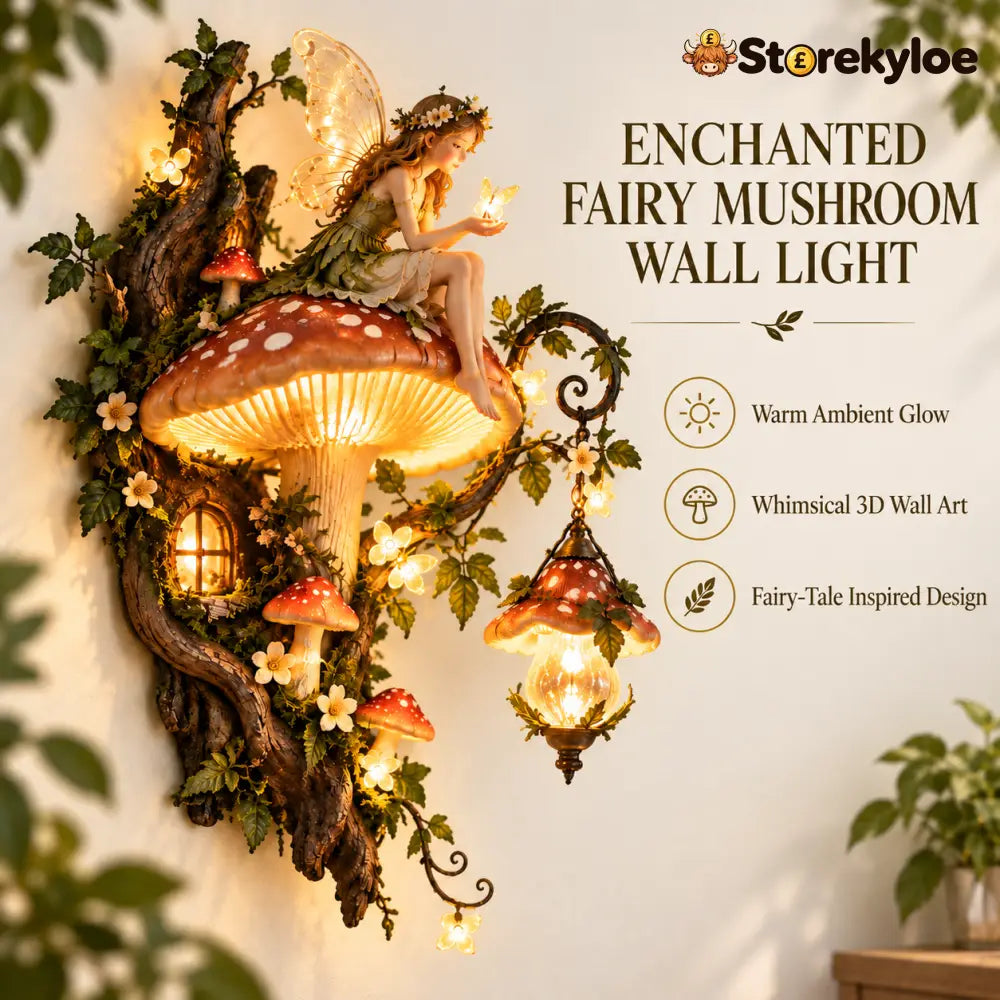⏰Limited Stock 50% OFF - 🧚✨ Enchanted Mushroom Fairy Wall Light 🍄🌿