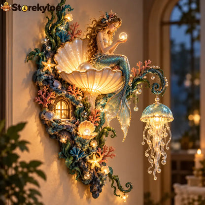 ⏰Limited Stock 50% OFF - 🧜‍♀️✨ Mermaid Pearl Wall Light 🐚🌊