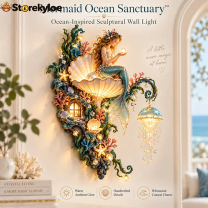 ⏰Limited Stock 50% OFF - 🧜‍♀️✨ Mermaid Pearl Wall Light 🐚🌊