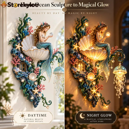 ⏰Limited Stock 50% OFF - 🧜‍♀️✨ Mermaid Pearl Wall Light 🐚🌊