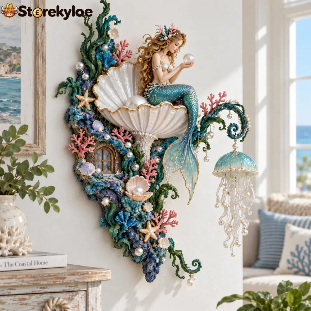 ⏰Limited Stock 50% OFF - 🧜‍♀️✨ Mermaid Pearl Wall Light 🐚🌊