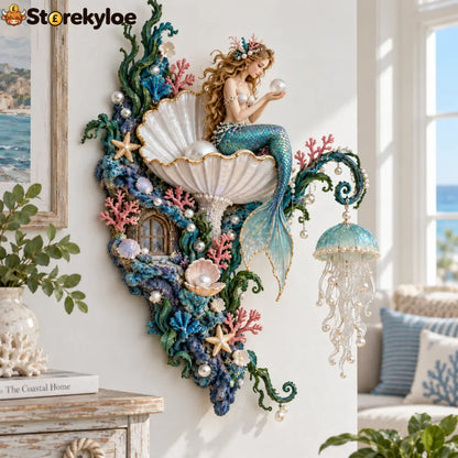 ⏰Limited Stock 50% OFF - 🧜‍♀️✨ Mermaid Pearl Wall Light 🐚🌊