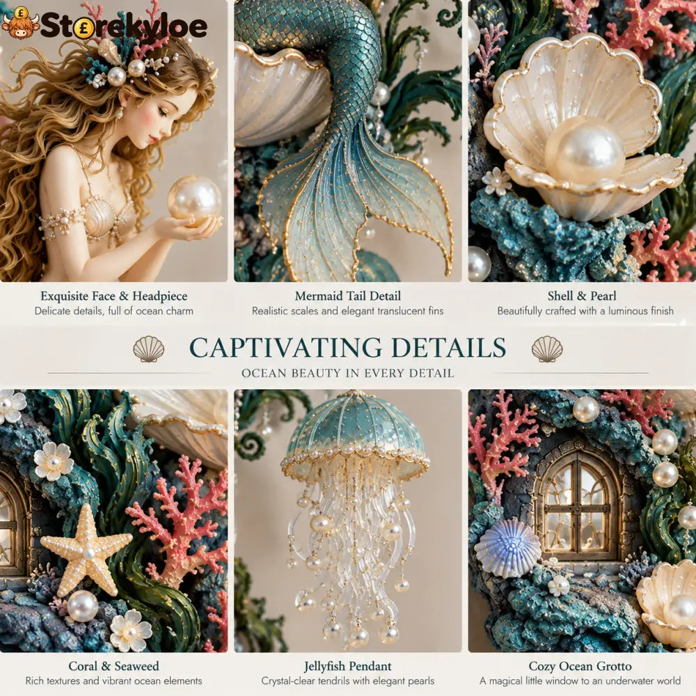 ⏰Limited Stock 50% OFF - 🧜‍♀️✨ Mermaid Pearl Wall Light 🐚🌊