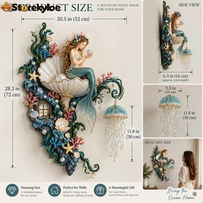 ⏰Limited Stock 50% OFF - 🧜‍♀️✨ Mermaid Pearl Wall Light 🐚🌊