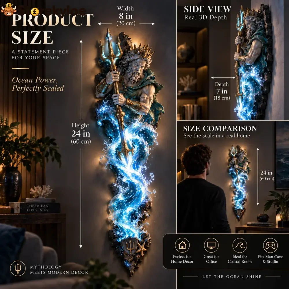 ⏰Limited Stock 50% OFF - ⚡🌊 Mythological Sculpture Wall Lamp Collection 🏛️✨