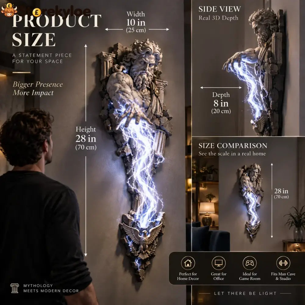 ⏰Limited Stock 50% OFF - ⚡🌊 Mythological Sculpture Wall Lamp Collection 🏛️✨
