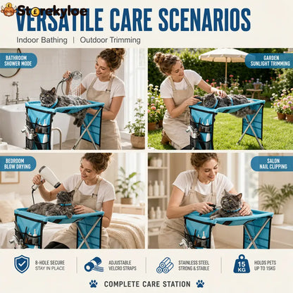 ⏳Limited-time 49% off⏰2-in-1 Foldable Pet Grooming Bed🐱🐶🛋️ - Pets