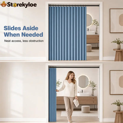 ⏰🔥LIMITED TIME 49% OFF! ⭐No-Drill Magnetic Accordion Door Curtain