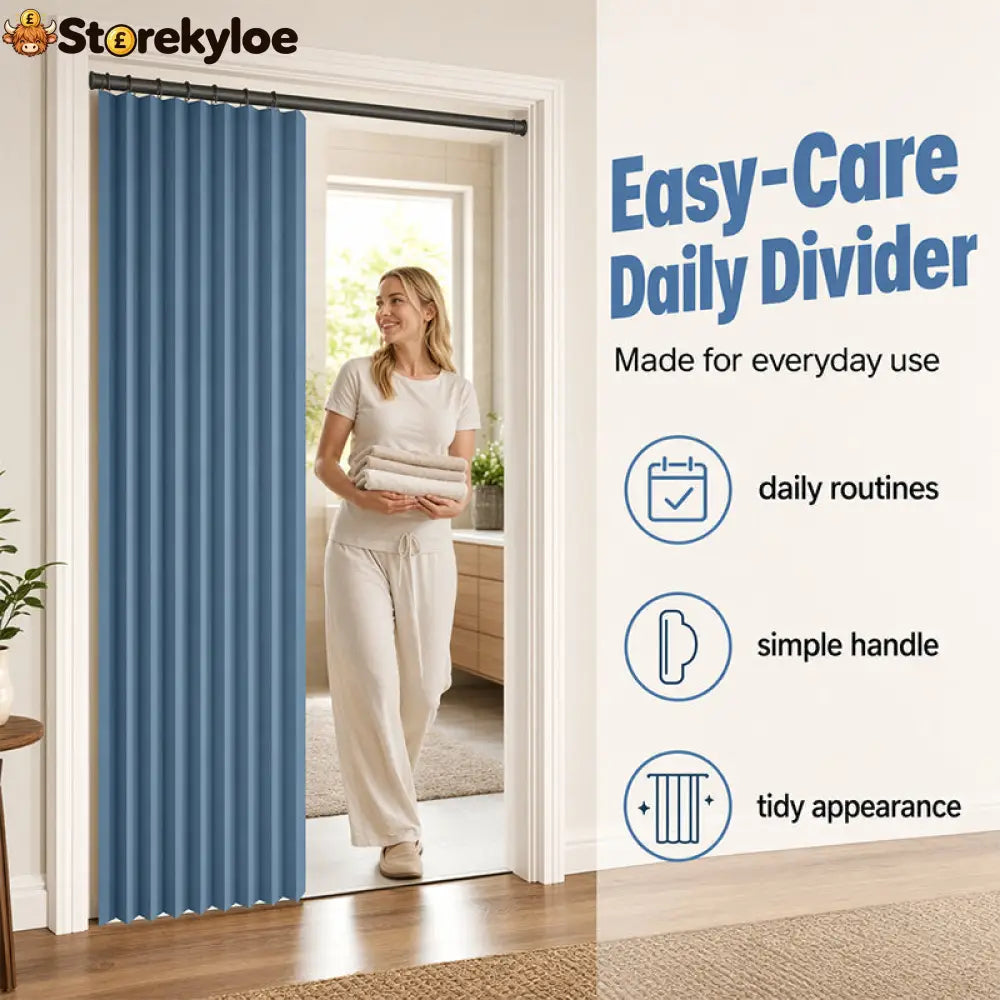 ⏰🔥LIMITED TIME 49% OFF! ⭐No-Drill Magnetic Accordion Door Curtain